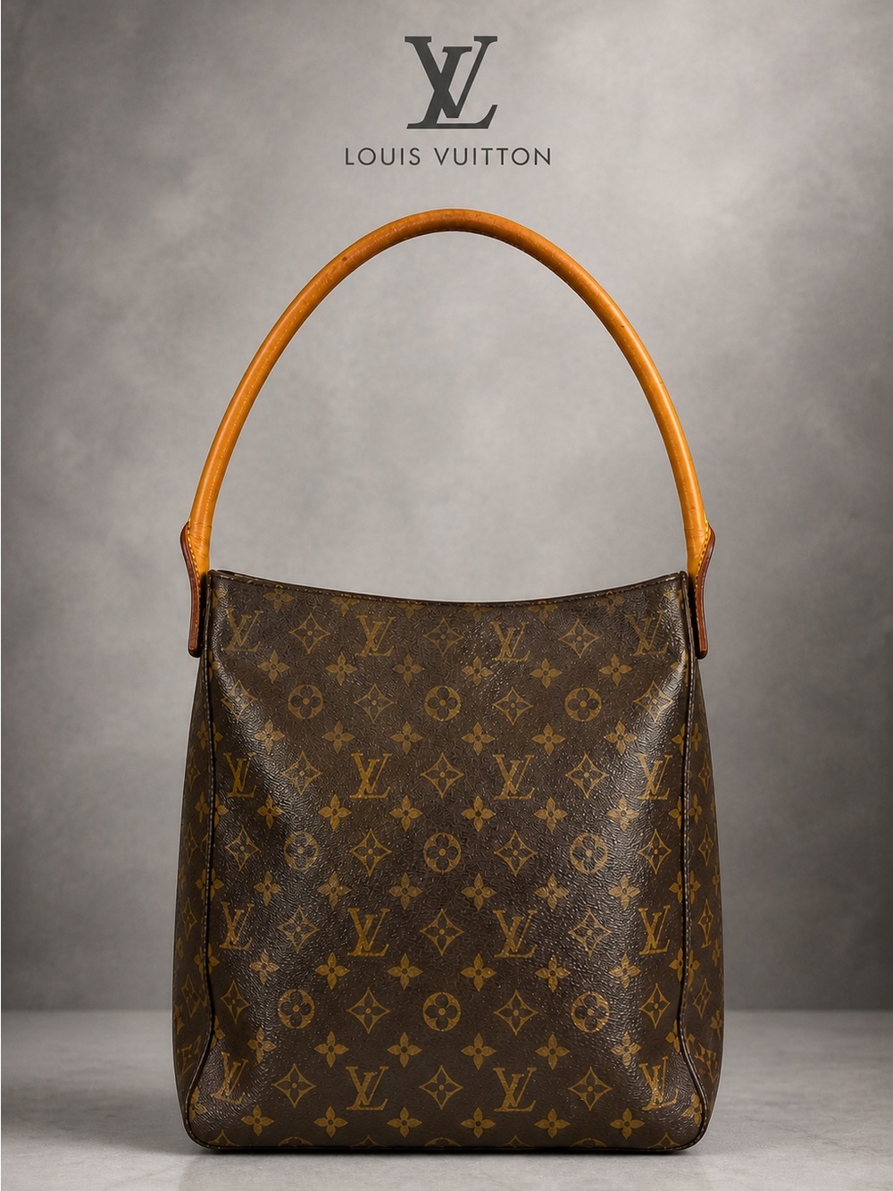Louis Vuitton Monogram Looping GM Shoulder Bag Hobo LV Vachetta Leather Classic